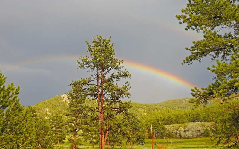 double rainbow at SKOL Ranch